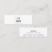 Elegant Black and White Square Visitekaartje (Voorkant / Achterkant)