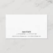 Elegant Black and White Square Visitekaartje (Achterkant)