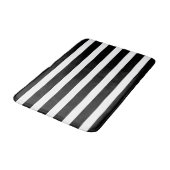Elegant Black and White Stripe Bathroom Mat (Gekanteld)