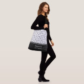 Elegant Black and White Swirls Crossbody Bag Crossbody Tas (Op model)