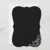 Elegant Black and White Swirls Vrijgezellenfeest Kaart (Achterkant)