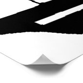 Elegant Black And White Vintage Burning Candle Poster (Hoek)