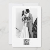 Elegant Black and White Vintage Wedding Kaart (Achterkant)