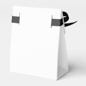 Elegant Black and White Wedding Bedankdoosjes (Achterkant)