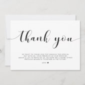 Elegant Black and White Wedding Bedankkaart (Voorkant)