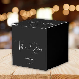 Elegant Black and White Wedding Bedankt Bedankdoosjes