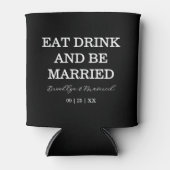 Elegant Black And White Wedding Blikjeskoeler (Voorkant)