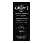 Elegant Black and White Wedding Ceremony Programma (Voorkant)