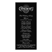 Elegant Black and White Wedding Ceremony Programma (Achterkant)