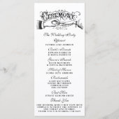 Elegant Black and White Wedding Ceremony Programma Programmakaart (Achterkant)