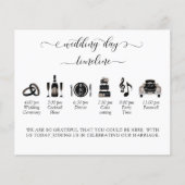 Elegant Black and White Wedding Chronologie, Progr (Voorkant)