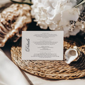 Elegant Black and White Wedding Details & QR RSVP Informatiekaartje