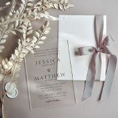 Elegant Black and White Wedding Invitation Acryl Uitnodigingen