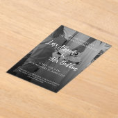 Elegant Black And White Wedding Invitation Acryl Uitnodigingen (Laagn)