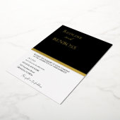 Elegant Black and white Wedding Invitation Gold Folie Uitnodiging (Gedraaid)