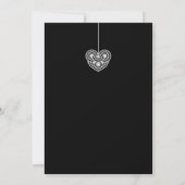 Elegant Black and White Wedding Invitation Kaart (Achterkant)