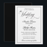 Elegant Black and White Wedding Invitation Kaart<br><div class="desc">Zwart-wit zijn tijdloze kleuren van elegantie en eenvoud. De moderne stijl van deze trouwsuite zal je bruiloft nog gedenkelijker maken! Volledig aanpasbaar, van doopvonten aan kleuren. Gelieve te aarzelen niet om ons te contacteren als u van een ontwerp of een verandering zou houden die niet via de "pas"knoop kunnen worden...</div>