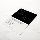 Elegant Black and white Wedding Invitation Silver Folie Uitnodiging (Gedraaid)