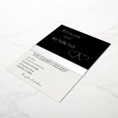 Elegant Black and white Wedding Invitation Silver Folie Uitnodiging (Gedraaid)