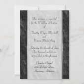 Elegant Black and White Wedding Invitations Kaart (Achterkant)