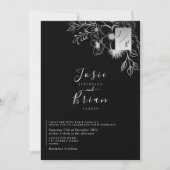  Elegant Black and White Wedding Kaart (Voorkant)