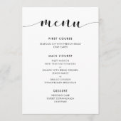 Elegant Black and White Wedding Menu (Voorkant)