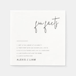 Elegant Black and White Wedding Napkins Servet