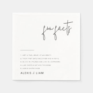 Elegant Black and White Wedding Napkins Servet