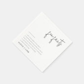 Elegant Black and White Wedding Napkins Servet (Hoek)