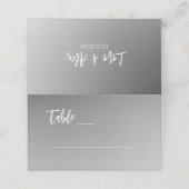 Elegant Black And White Wedding Plaatskaartje (Buitenkant ongevouwen)