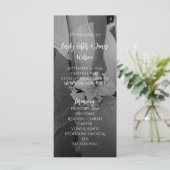 Elegant Black And White Wedding Programmakaart (Staand voorkant)
