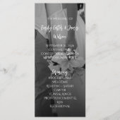 Elegant Black And White Wedding Programmakaart (Voorkant)