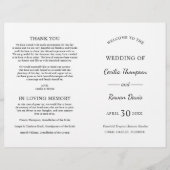 Elegant Black and White Wedding Programs (Voorkant)