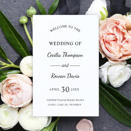 Elegant Black and White Wedding Programs
