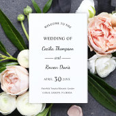 Elegant Black and White Wedding Programs