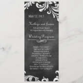Elegant Black and White Wedding Programs Programmakaart (Voorkant)
