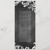 Elegant Black and White Wedding Programs Programmakaart (Achterkant)
