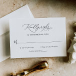 Elegant Black and White Wedding Rsvp Kaart<br><div class="desc">Deze aanpasbare RSVP-kaart is ontworpen om te coördineren met het Romantische collectie voor de bruiloft van het Manuscript. Deze kaart bevat een veeleisende tekst voor de calligrafie van het script die is gekoppeld aan een klastige serif- en modern sans-lettertype. Overeenkomende objecten beschikbaar.</div>