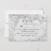  Elegant Black and White Wedding RSVP Kaartje (Voorkant)