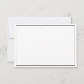 Elegant Black and White Wedding RSVP Kaartje (Achterkant)