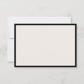 Elegant Black and White Wedding RSVP Kaartje (Achterkant)