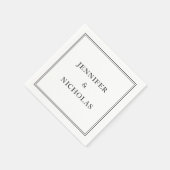 Elegant Black and White Wedding Servet (Hoek)