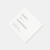 Elegant Black and White Wedding Servet (Hoek)