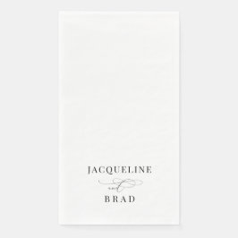 Elegant Black and White Wedding Servet