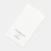 Elegant Black and White Wedding Servet (Hoek)