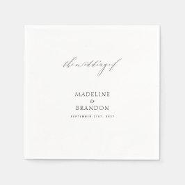 Elegant Black and White Wedding Servet