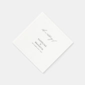 Elegant Black and White Wedding Servet (Hoek)