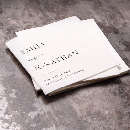 Elegant Black and White Wedding Servet