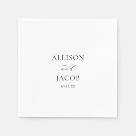 Elegant Black and White Wedding Servet