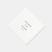 Elegant Black and White Wedding Servet (Hoek)